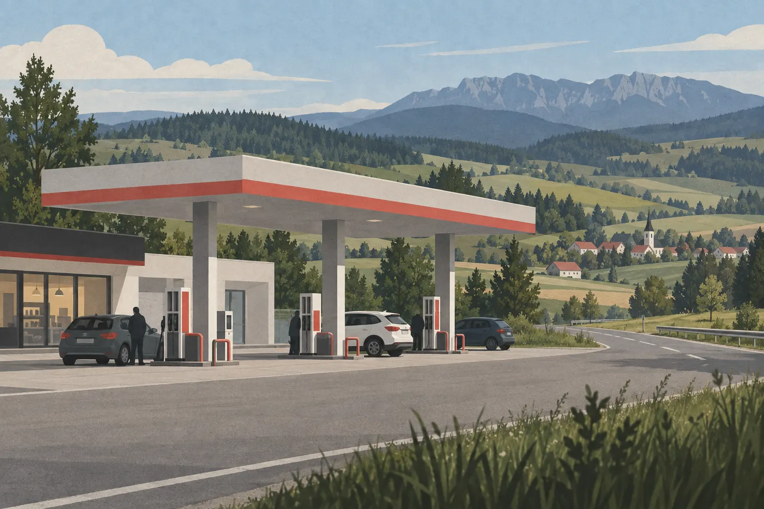 Slovakia petrol station